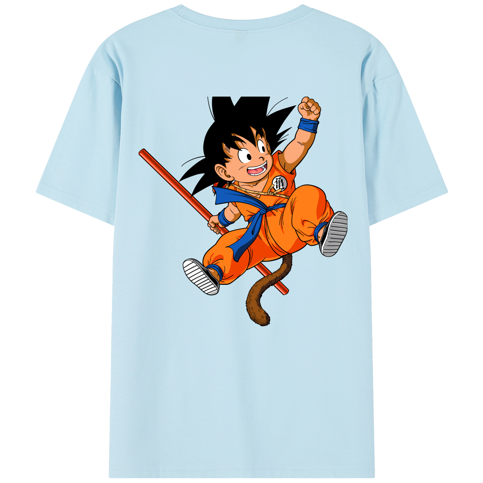 （画像用） ドラゴンボール 孫悟空（そん ごくう）Son Goku カカロット DRAGON BALL Kakarotto 綿100％半袖Tシャツ（背面プリント）